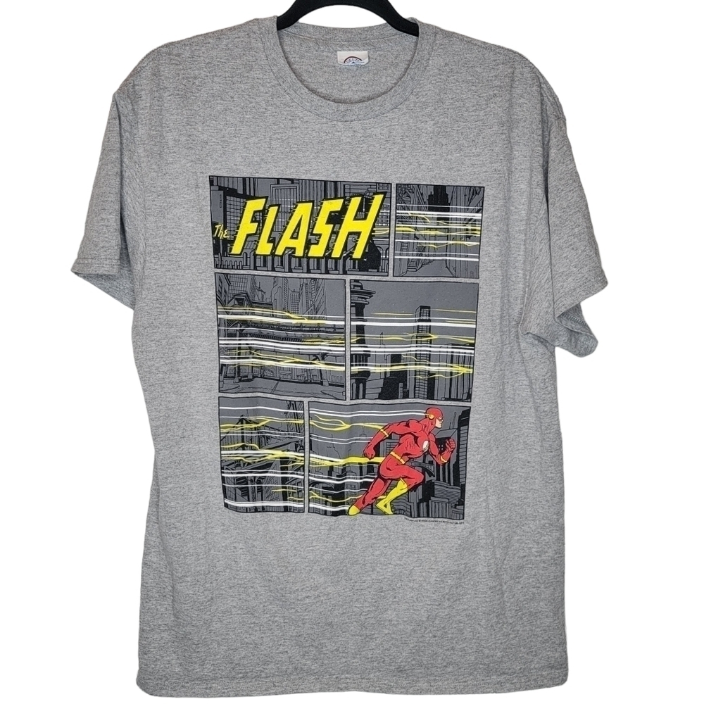 Vintage Y2K The Flash Comic Book Strip DC Comics T-Shirt Size Large